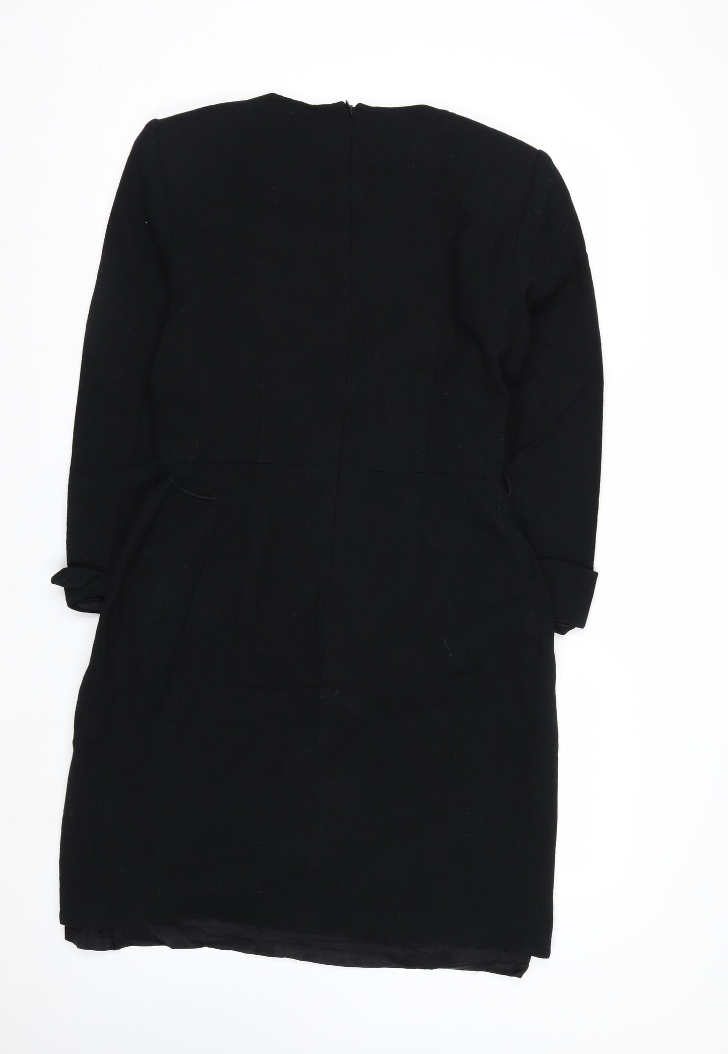 Kasper Women Black Size 12 Sheath Knee Length Dress