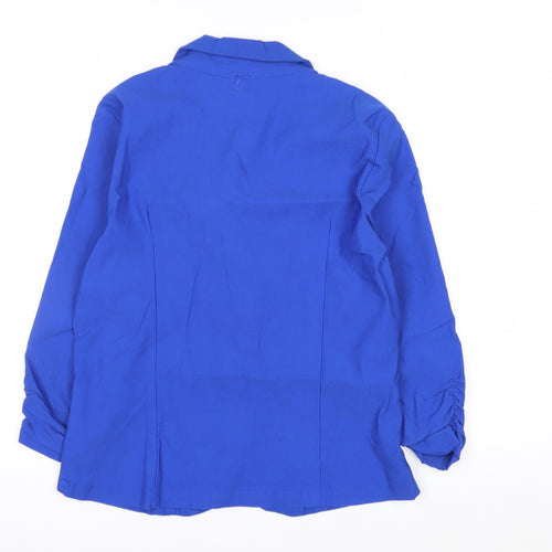 French Atmosphere Women's Blue Single-Breasted Blazer L
