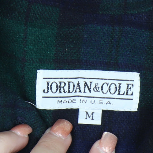 Jordan & Cole Women's Blue Wool Long Fringe Overcoat M