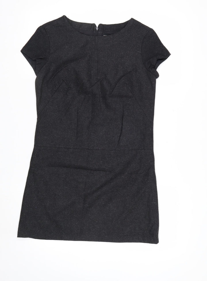 Gap Women's Black Wool Blend Short Sleeve Sheath Dress Size 6