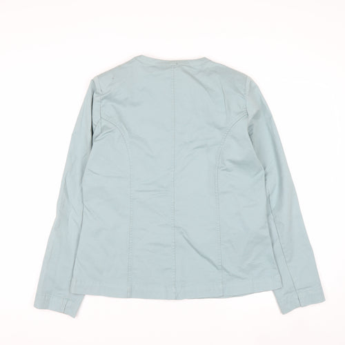 Damart Women’s Green Cotton Blend Button Jacket Size 14