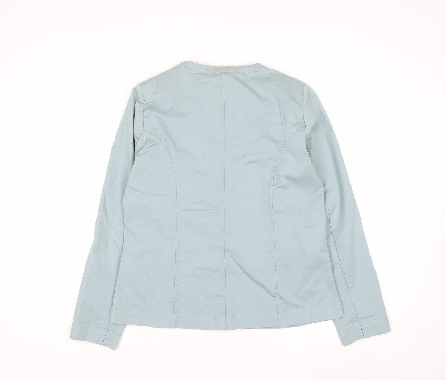 Damart Women’s Green Cotton Blend Button Jacket Size 14