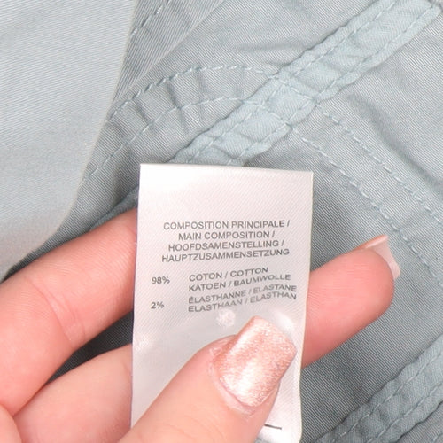 Damart Women’s Green Cotton Blend Button Jacket Size 14