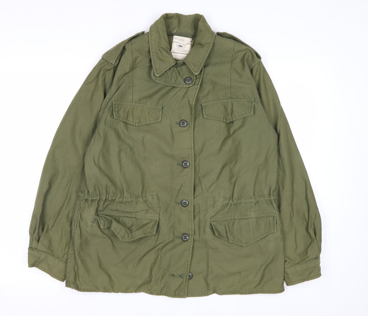 WYNN Industries Women’s Green Military Field Jacket Size 12 Regular Cotton Nylon