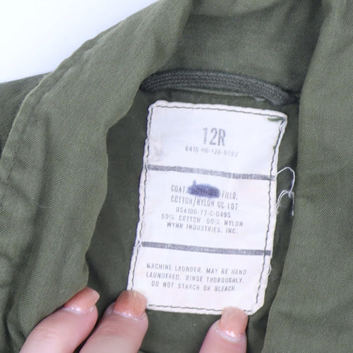 WYNN Industries Women’s Green Military Field Jacket Size 12 Regular Cotton Nylon