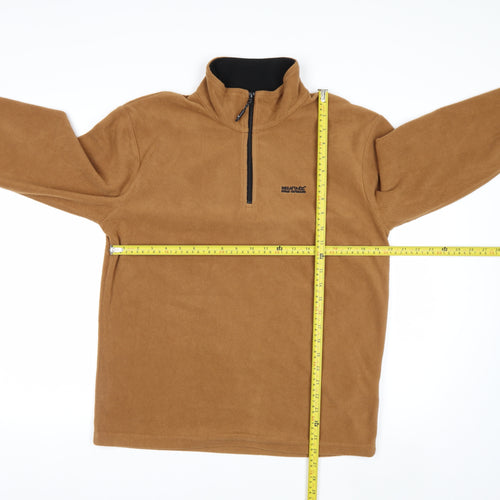 Regatta Brown 1/4 Zip Fleece Sweatshirt Men's M Outdoor Pullover