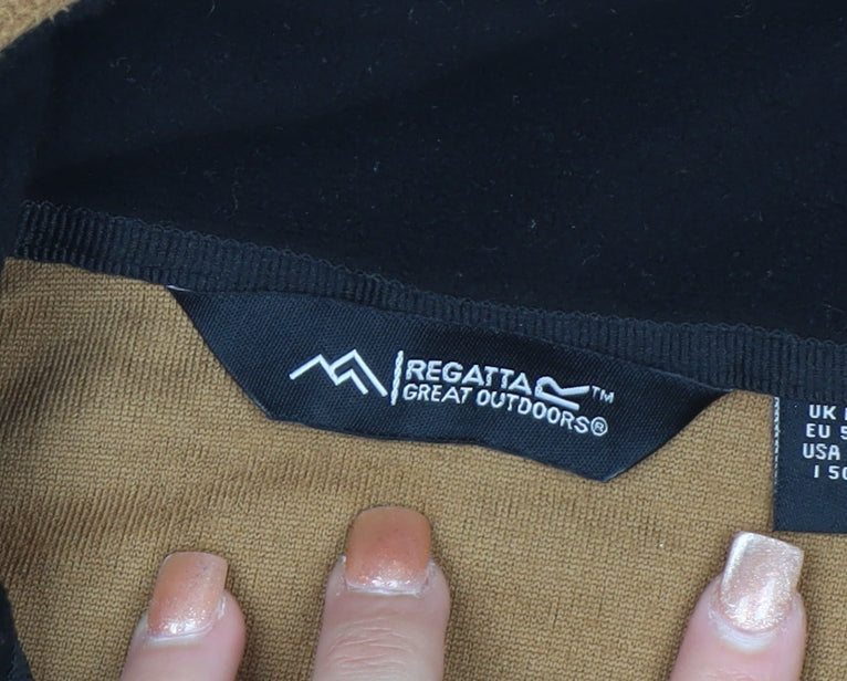 Regatta Brown 1/4 Zip Fleece Sweatshirt Men's M Outdoor Pullover