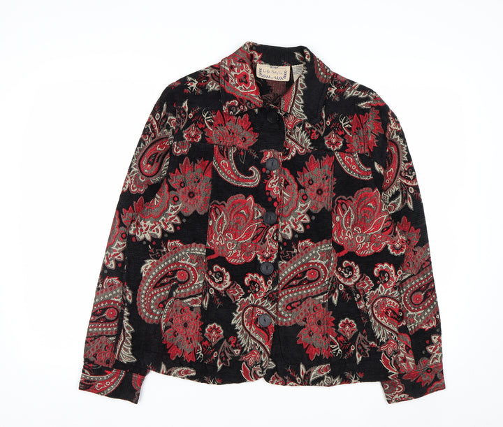 Life Style Women's Multicoloured Paisley Jacket L Bohemian Retro Style