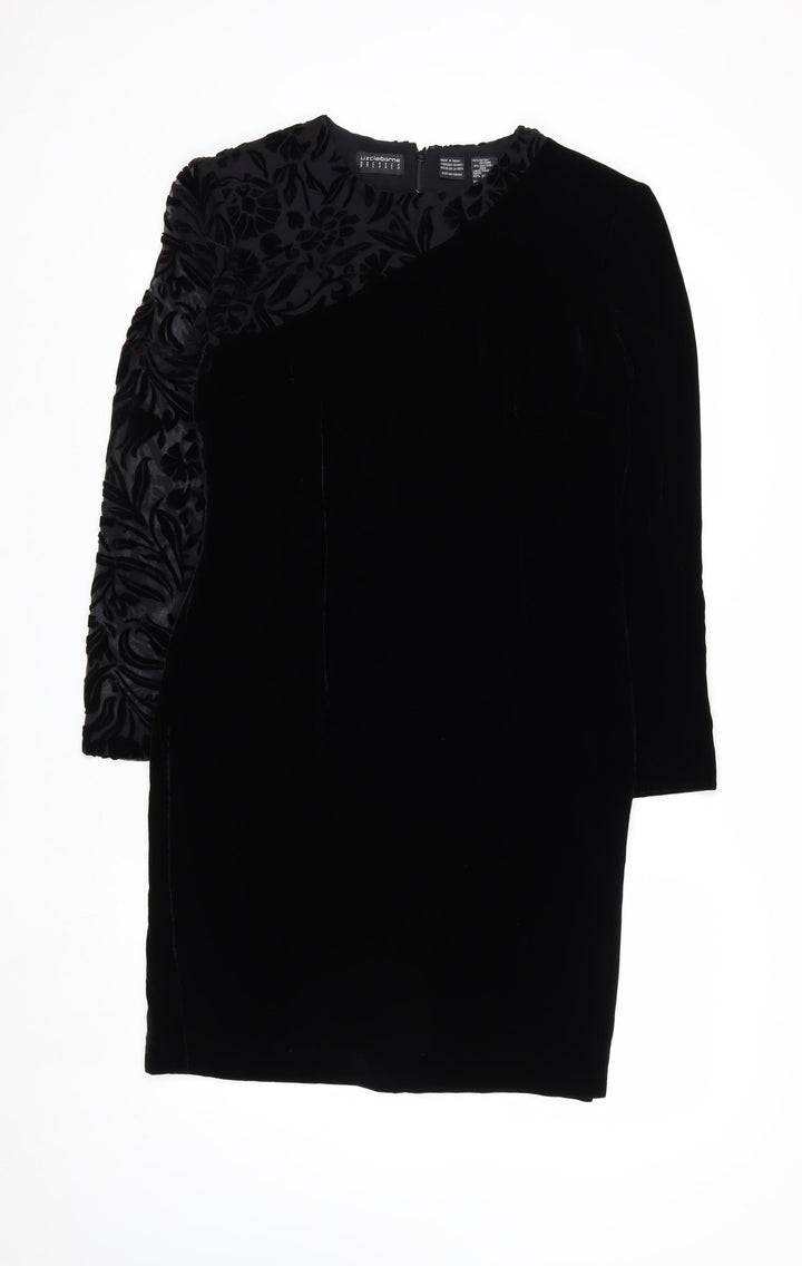 Liz Claiborne Women’s Black Velvet Sheath Dress Size 8