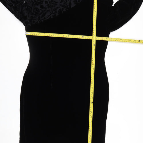 Liz Claiborne Women’s Black Velvet Sheath Dress Size 8