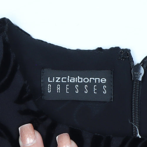 Liz Claiborne Women’s Black Velvet Sheath Dress Size 8