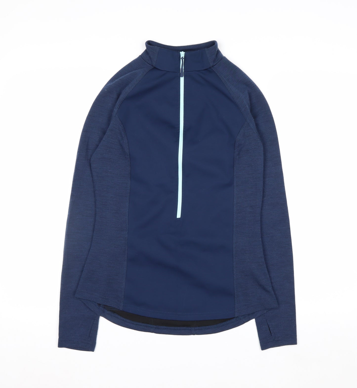 Crane Womens Blue Size 10 1/2 Zip Long Sleeve Pullover Sweatshirt