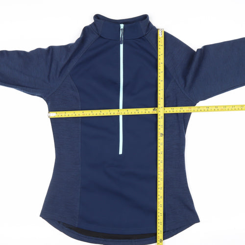 Crane Womens Blue Size 10 1/2 Zip Long Sleeve Pullover Sweatshirt