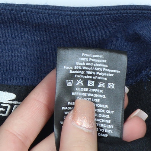 Crane Womens Blue Size 10 1/2 Zip Long Sleeve Pullover Sweatshirt