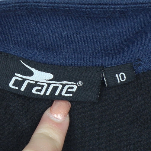 Crane Womens Blue Size 10 1/2 Zip Long Sleeve Pullover Sweatshirt