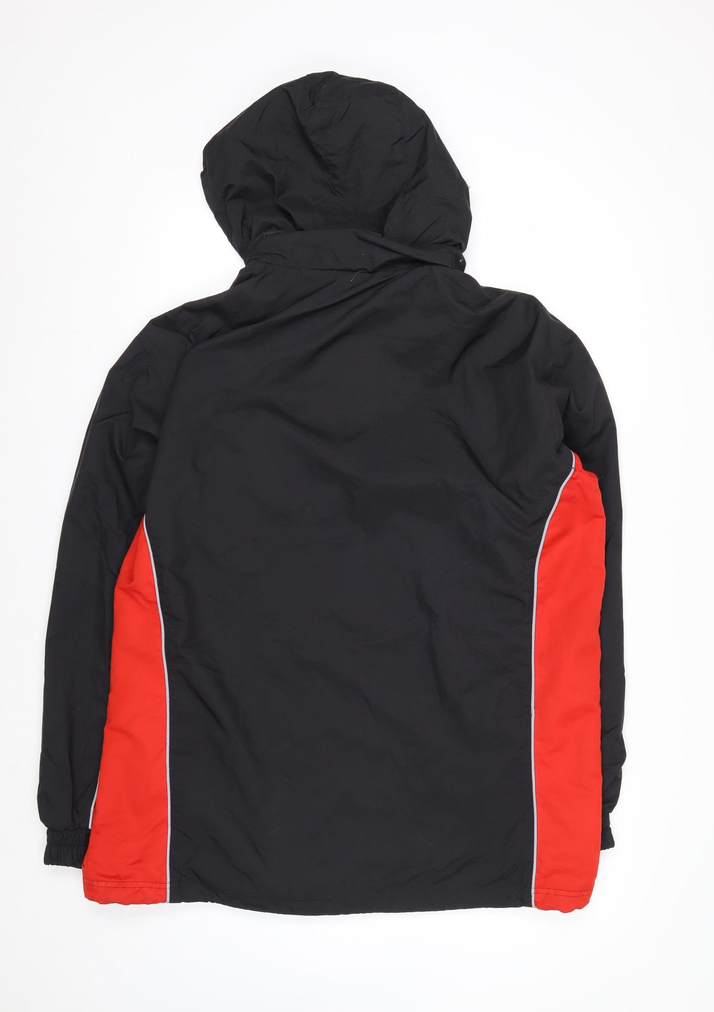 Fila Men's Black Red Hooded Waterproof Parka Jacket L