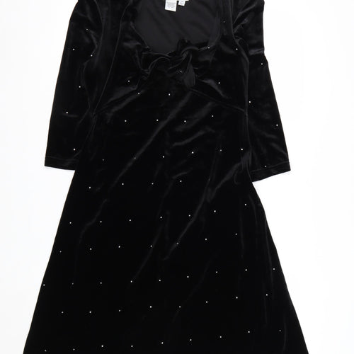 Sheri Martin Women’s Black Velvet A-Line Party Dress Size 8