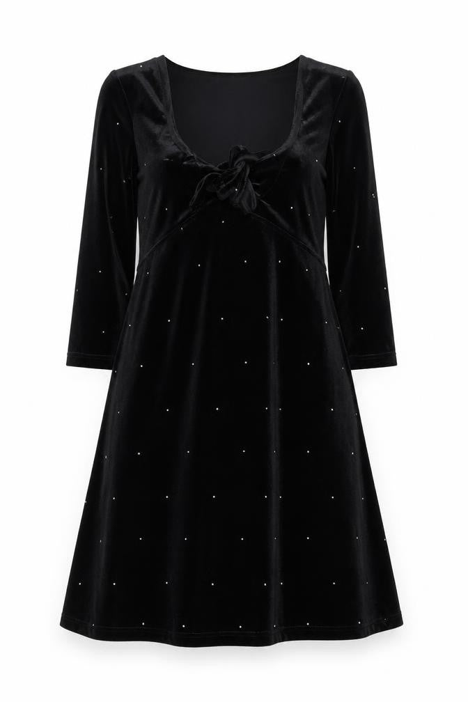 Sheri Martin Women’s Black Velvet A-Line Party Dress Size 8