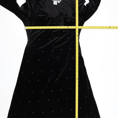 Sheri Martin Women’s Black Velvet A-Line Party Dress Size 8