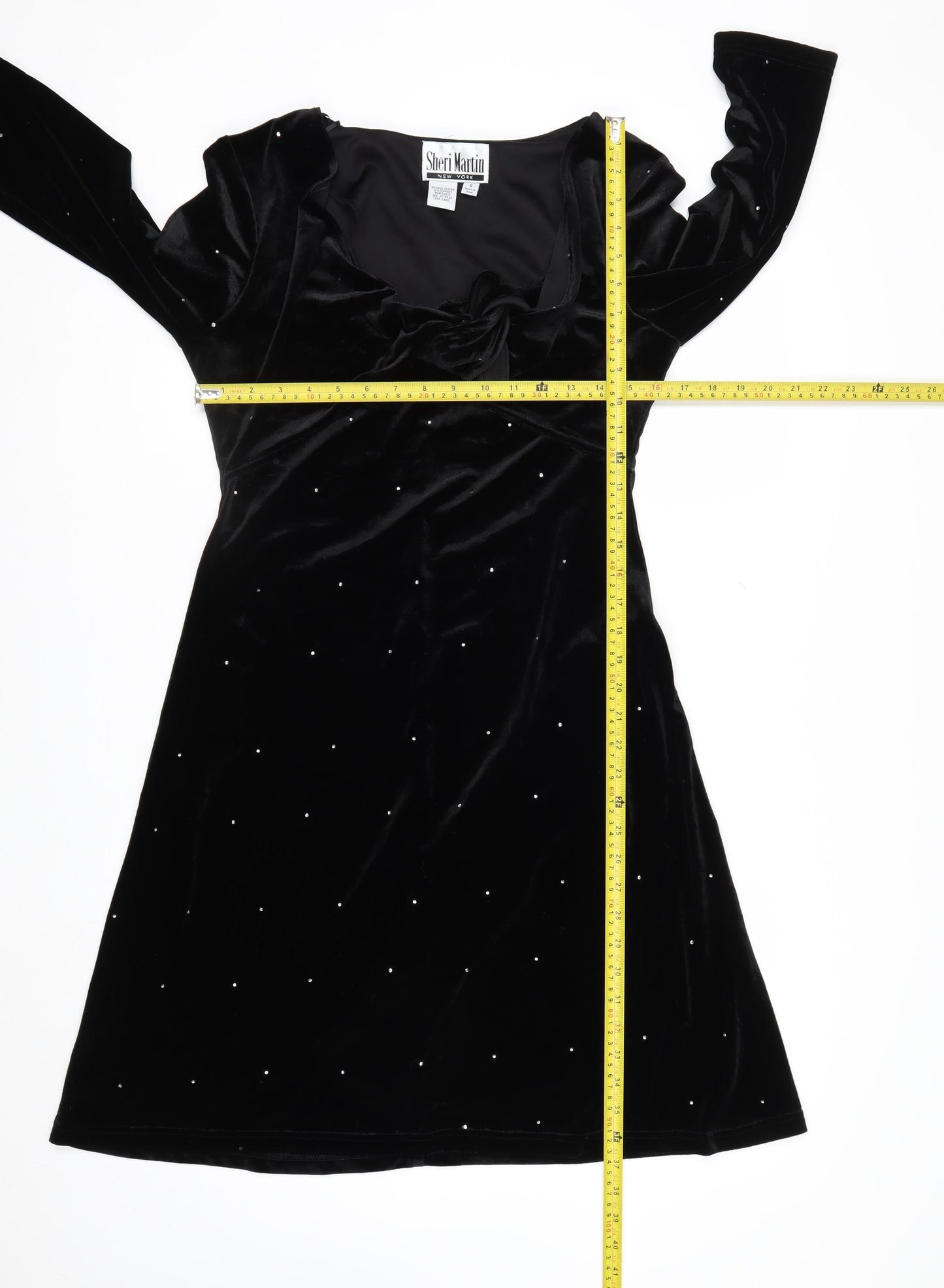 Sheri Martin Women’s Black Velvet A-Line Party Dress Size 8