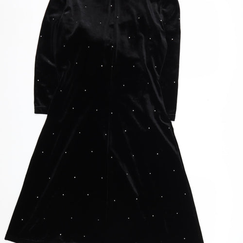 Sheri Martin Women’s Black Velvet A-Line Party Dress Size 8