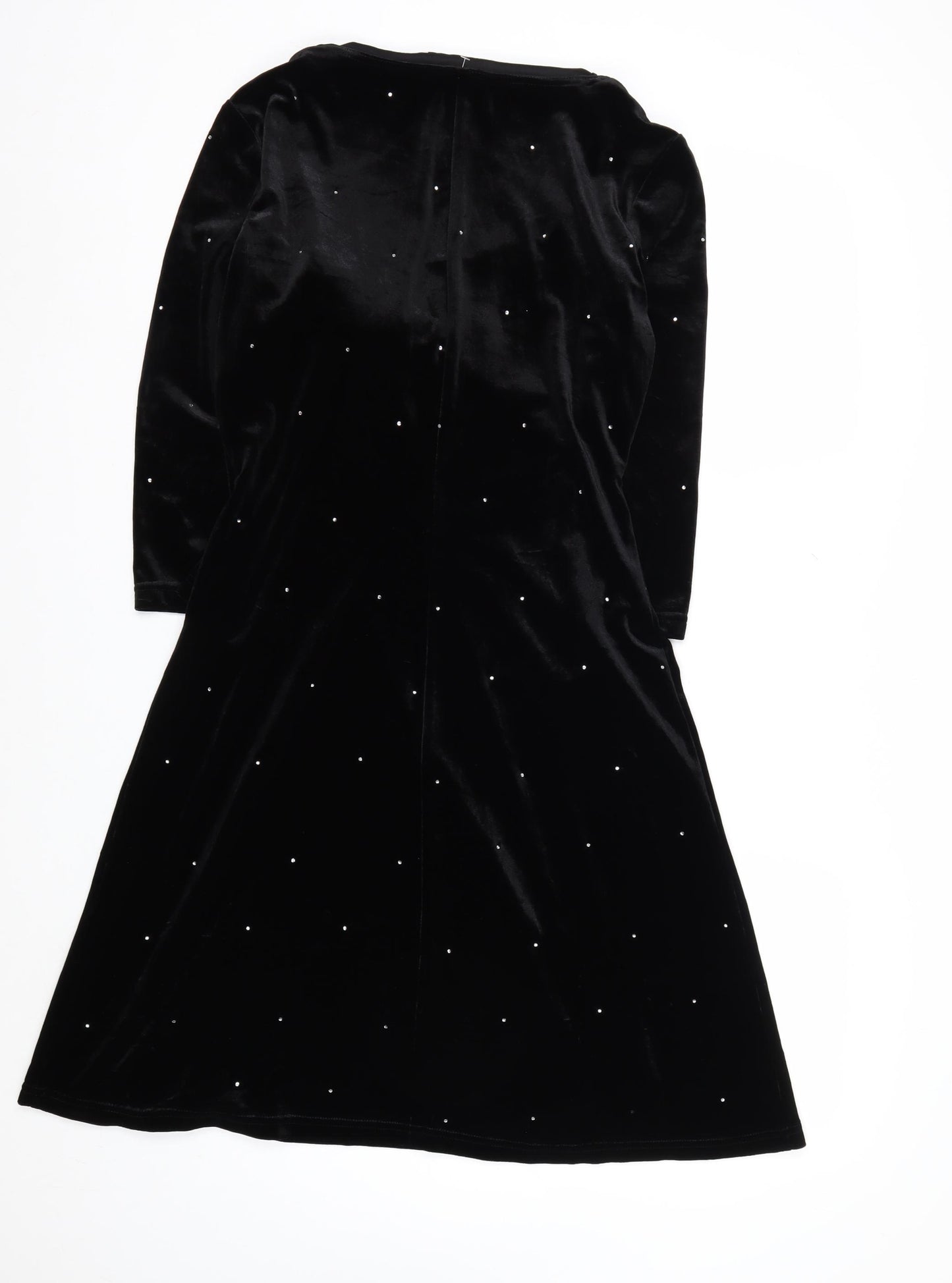 Sheri Martin Women’s Black Velvet A-Line Party Dress Size 8