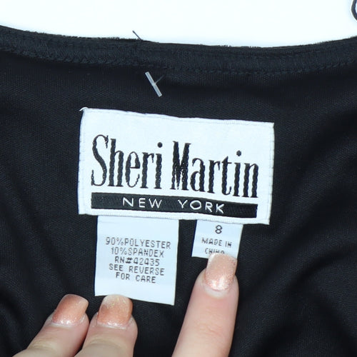 Sheri Martin Women’s Black Velvet A-Line Party Dress Size 8