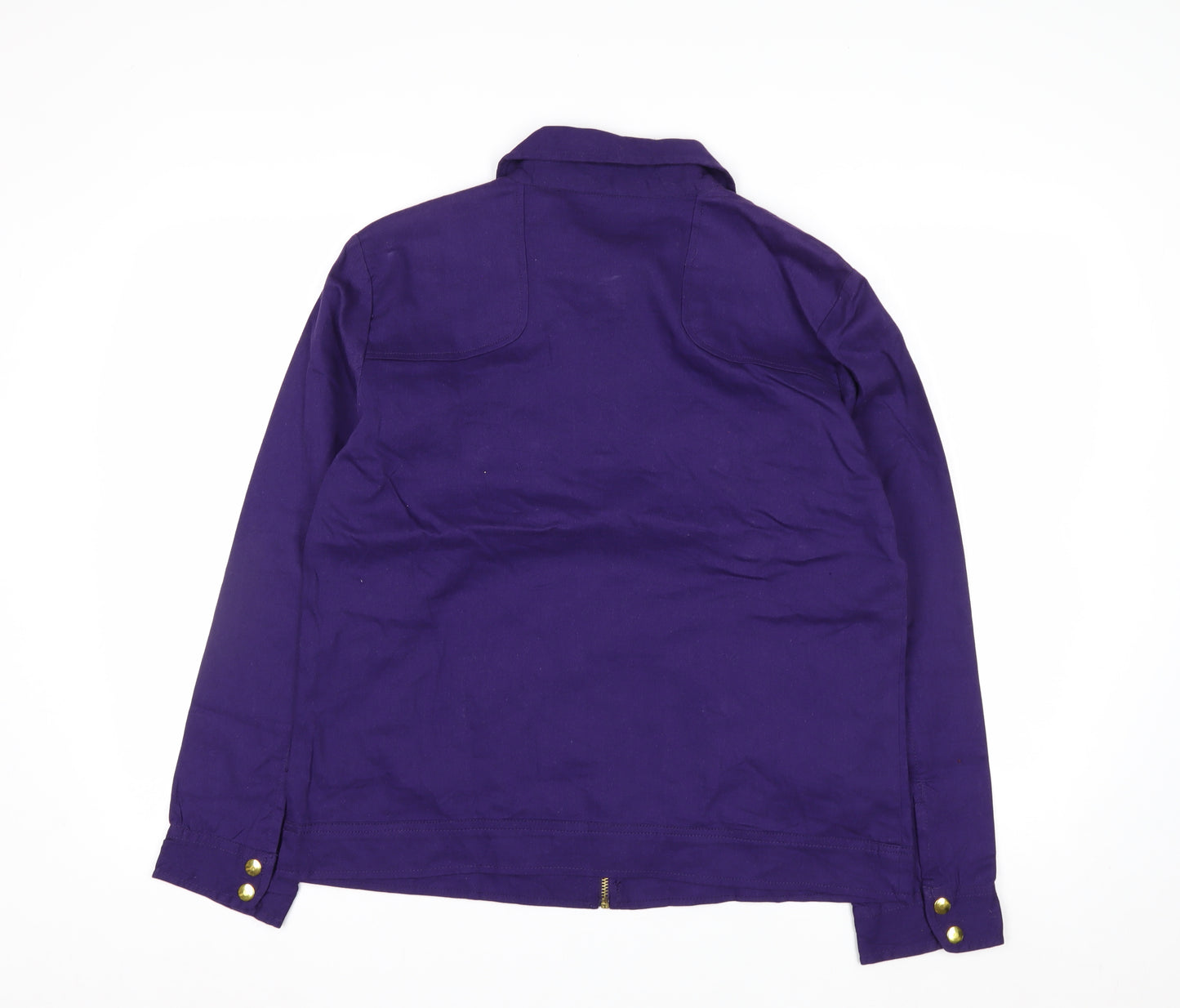 Keren Hart Women's Purple Cotton Zip-Up Jacket Size M