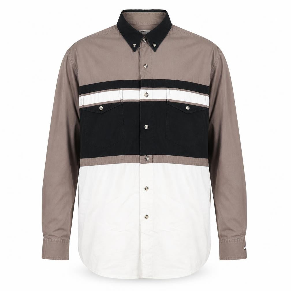 Front view of Cumberland Outfitters Men's Multicoloured Western Button-Up Shirt L