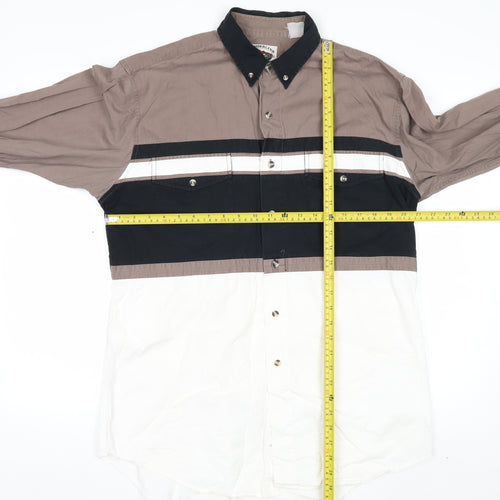 Cumberland Outfitters Men's Multicoloured Western Button-Up Shirt L