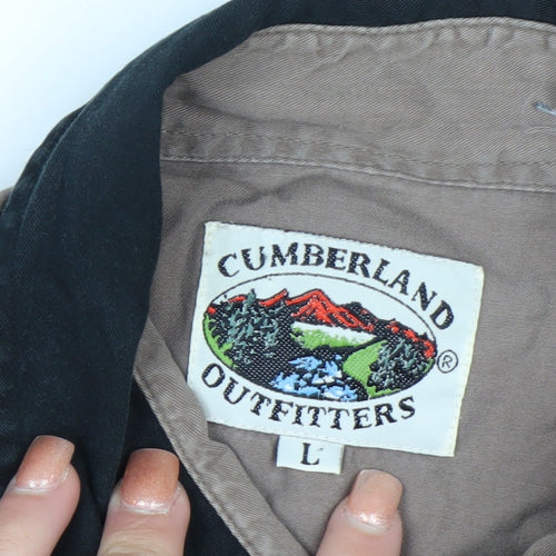 Cumberland Outfitters Men's Multicoloured Western Button-Up Shirt L