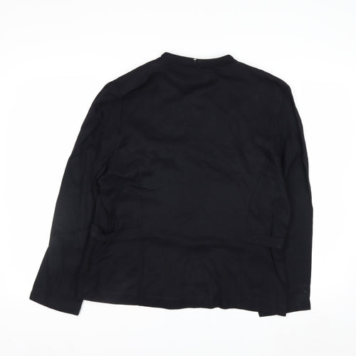 Perceptions by Irene B. Women's Black Blazer Size 12 Buttoned Waist Detail