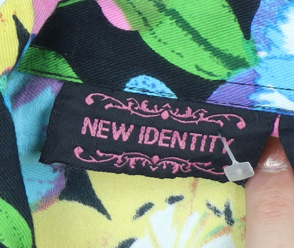 New Identity Women's Multicoloured Floral Cotton Jacket Size S