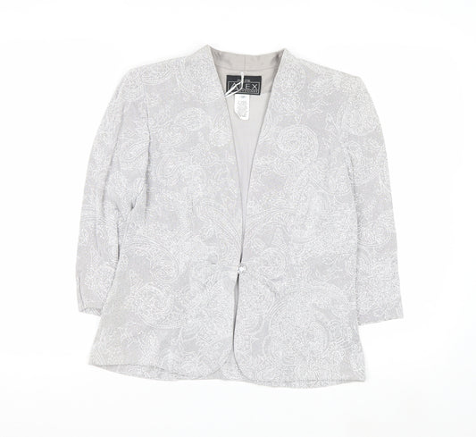 Alex Evenings Women’s Grey Paisley Single Breasted Blazer Petite SP