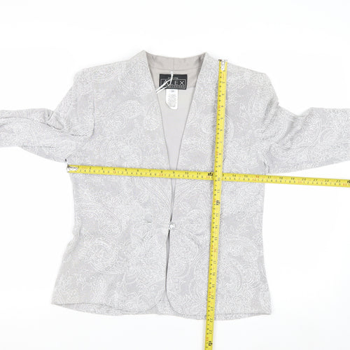 Alex Evenings Women’s Grey Paisley Single Breasted Blazer Petite SP