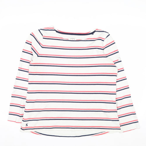 Joules Womens Multicoloured Striped Long Sleeve Cotton T-Shirt Size 14