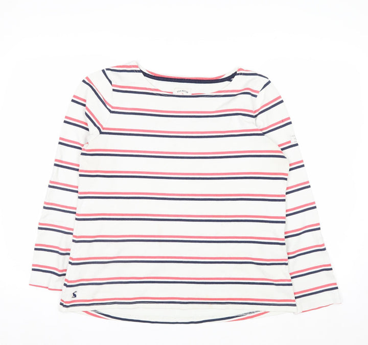 Joules Womens Multicoloured Striped Long Sleeve Cotton T-Shirt Size 14