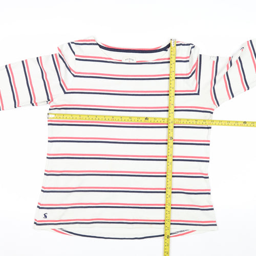 Joules Womens Multicoloured Striped Long Sleeve Cotton T-Shirt Size 14