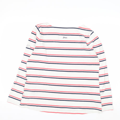 Joules Womens Multicoloured Striped Long Sleeve Cotton T-Shirt Size 14