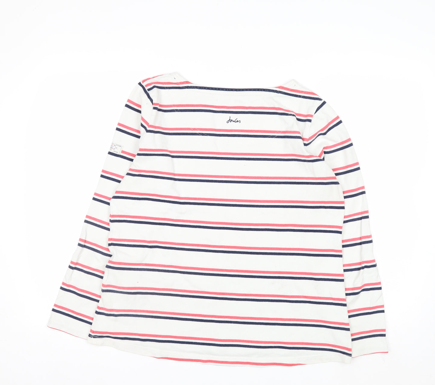 Joules Womens Multicoloured Striped Long Sleeve Cotton T-Shirt Size 14