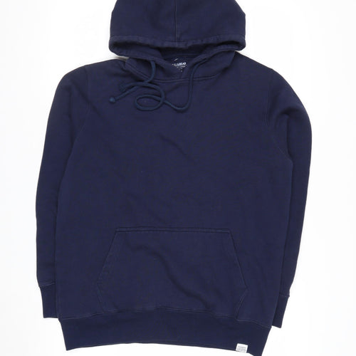 Pull & Bear Men’s Blue Pullover Hoodie Size M Regular Fit Fleece