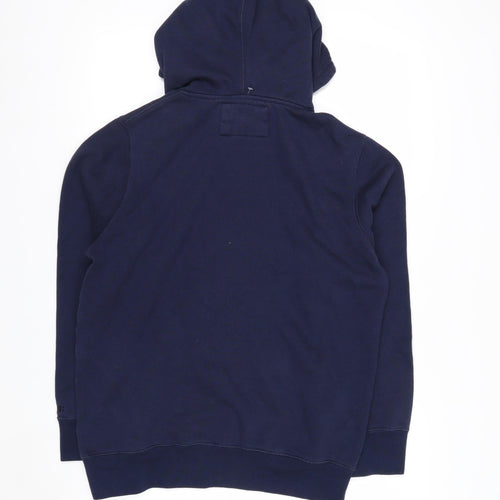 Pull & Bear Men’s Blue Pullover Hoodie Size M Regular Fit Fleece