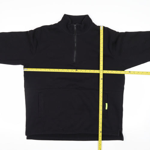 DKNY Jeans Men's Black L Fleece 1/2 Zip Sweatshirt Pullover