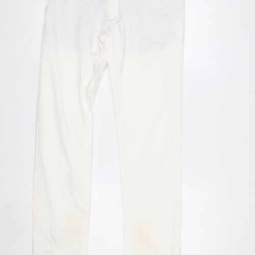 Zara Man White Slim Fit Chino Trousers Size 30 Men's