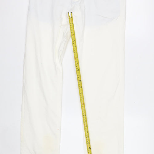 Zara Man White Slim Fit Chino Trousers Size 30 Men's