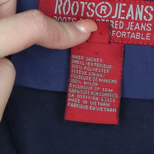 Roots Jeans Men's Blue Full Zip Lightweight Polyester Jacket Size S