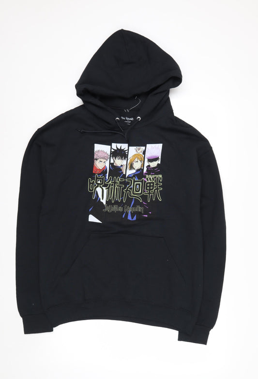 Crunchyroll Men Black Jujutsu Kaisen Pullover Hoodie M Anime Graphic