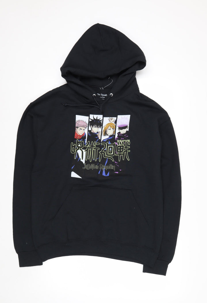 Crunchyroll Men Black Jujutsu Kaisen Pullover Hoodie M Anime Graphic