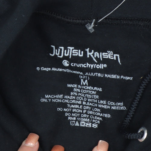 Crunchyroll Men Black Jujutsu Kaisen Pullover Hoodie M Anime Graphic