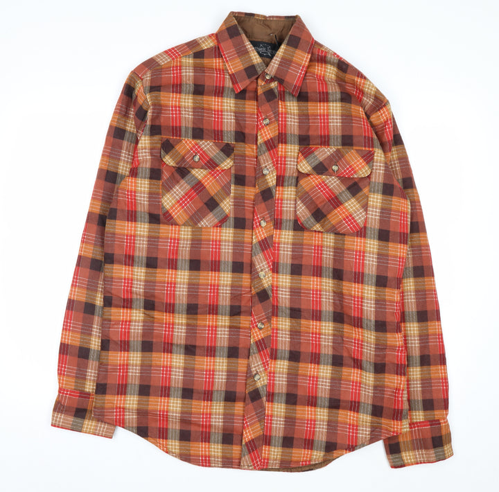 Northwest Territory Men's Brown Checked Lined Flannel Jacket M